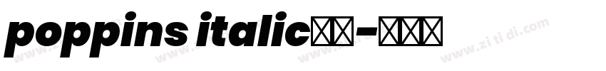 poppins italic字体字体转换
